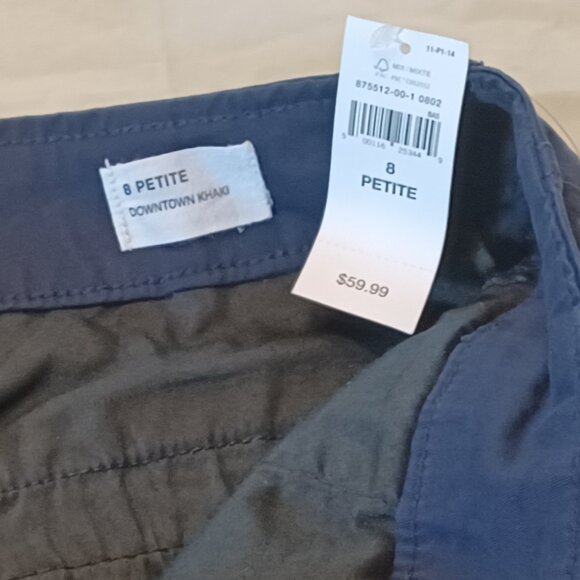 NWT Navy Uniform GAP Factory Mid-Rise Downtown Khakis - Picture 8 of 9